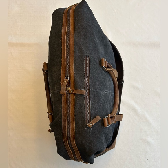 bluboon canvas vintage backpack leather casual backpack Blue & this roll KAUKKO Vintage Casual Canvas and